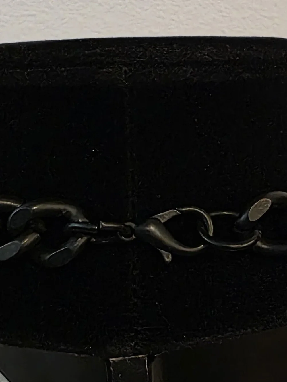 Black stainless steel, 1cm Thick Heavy & chunky chain necklace, Unique, 17